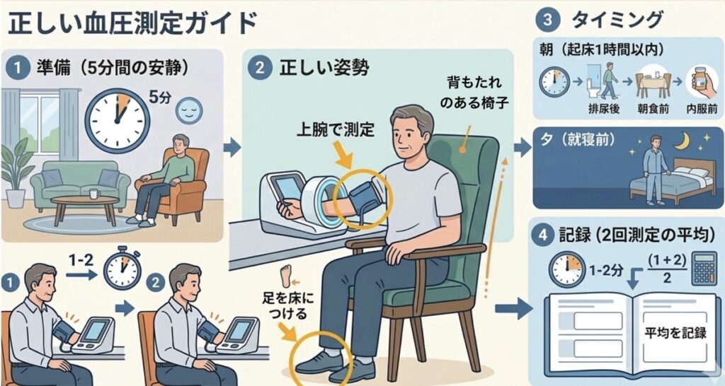 家庭血圧の測定方法